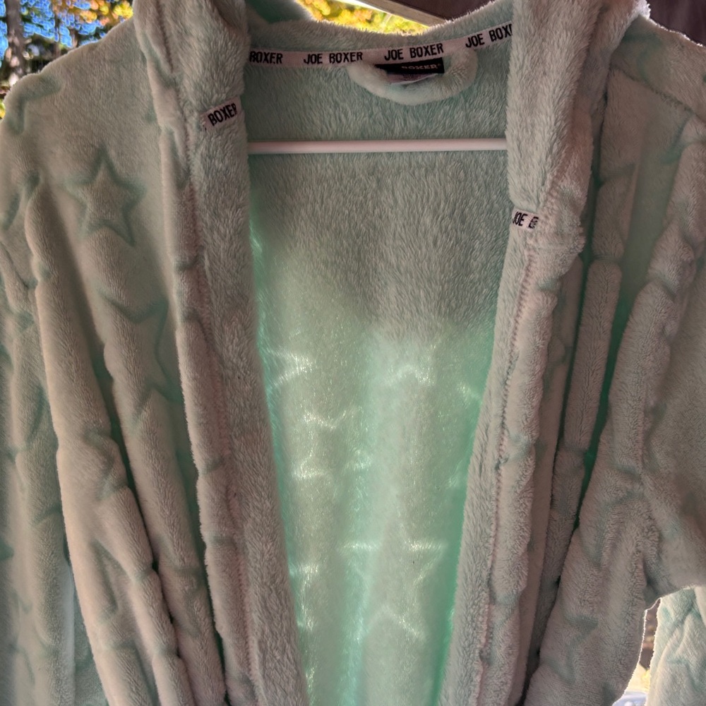 Joe Boxer Light Green Hooded Robe - Picture 6 of 8